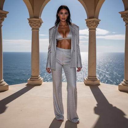Shiny 3 Piece Party Suit