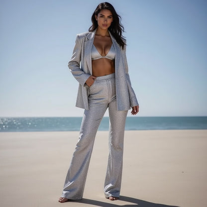 Shiny 3 Piece Party Suit